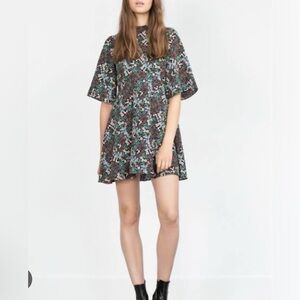 Floral Print Zara Dress Ditsy Mini Short Sleeve fairy
